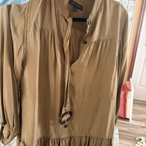Banana Republic Tan Blouse with Button Detail
